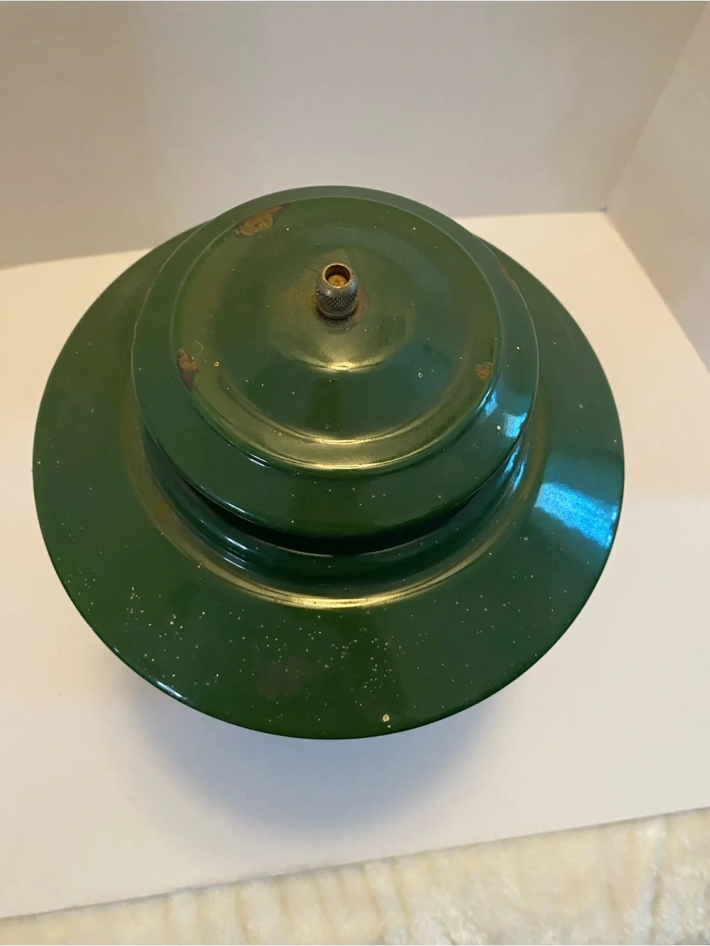 Coleman Lantern Big Hat 228E Double Mantle Green & Red With Bail Handle